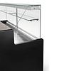 Diamond Refrigerated display case with a straight glass panel 90°, with a reserve - BLACK RO20/B5-R2