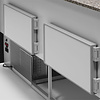 Diamond Refrigerated display case with a straight glass panel 90°, with a reserve - BLACK RO20/B5-R2