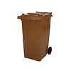Saro 2-kołowy duży pojemnik na odpady, 80L, brązowy
