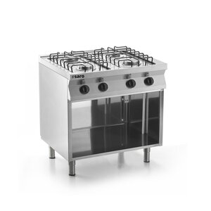 Saro Kuchnia gazowa z 4 palnikami i szafką otwartą, 19 kW