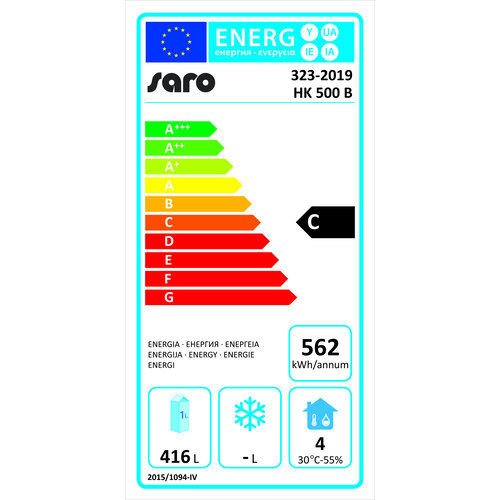 Saro Szafa chłodnicza 410 L, od -2 do 8 °C Saro Szafa chłodnicza 410 L, od -2 do 8 °C