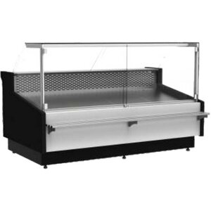 XXLselect Refrigerated counter, straight glass, with aggregate