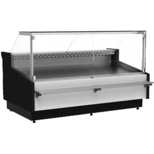 XXLselect Refrigerated counter, straight glass, with aggregate, forced circulation