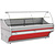 XXLselect Refrigerated counter, curved glass, with aggregate, forced circulation