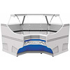 XXLselect Refrigerated counter, curved glass, with aggregate