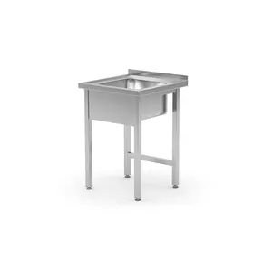 XXLselect Table with one sink - screwed, dimensions 600x600x (H) 850 mm XXLselect Table with one sink - screwed, dimensions 600x600x (H) 850 mm