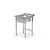 XXLselect Stół z jednym zlewem - skręcany, o wym. 600x600x(H)850 mm