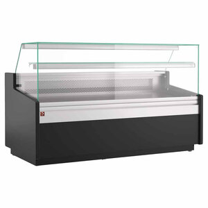 Diamond Lada neutralna prostokątna z wysoką szybą 1525x960x(h)1235 mm, czarna Diamond Lada neutralna prostokątna z wysoką szybą 1525x960x(h)1235 mm, czarna