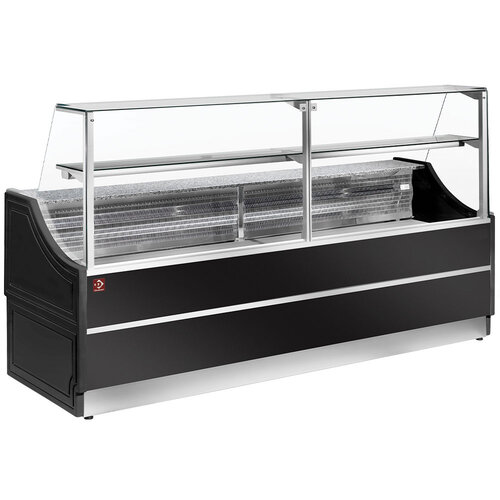 Diamond Lada chłodnicza, szyba prosta 810x1500x(h)1350 mm, czarna Diamond Lada chłodnicza, szyba prosta 810x1500x(h)1350 mm, czarna