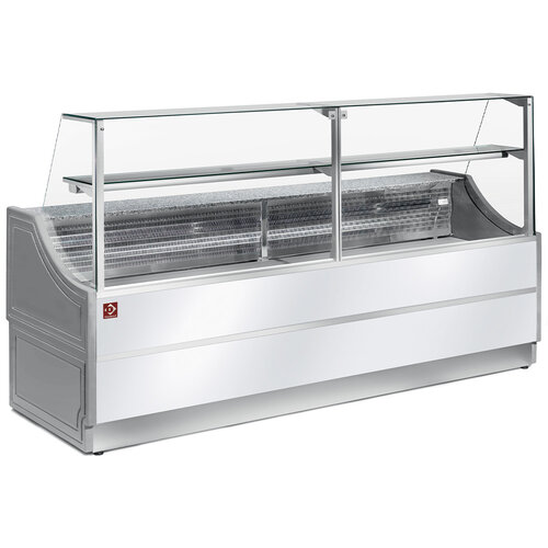 Diamond Lada chłodnicza, szyba prosta 810x1500x(h)1350 mm, srebrna Diamond Lada chłodnicza, szyba prosta 810x1500x(h)1350 mm, srebrna