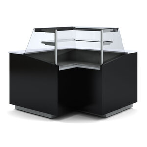 Diamond Lada neutralna narożnikowa 1440x1440x(h)1290 mm, czarna