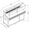 Diamond Witryna neutralna, szyba niska 1700x890x(h)1180 mm Diamond Witryna neutralna, szyba niska 1700x890x(h)1180 mm