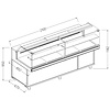 Diamond Witryna neutralna, szyba niska 2100x890x(h)1180 mm Diamond Witryna neutralna, szyba niska 2100x890x(h)1180 mm