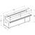 Diamond Witryna neutralna, szyba niska 2100x890x(h)1180 mm