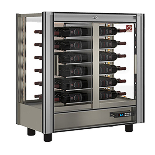 Diamond Chłodziarka na wino 2-drzwiowa, nastawna, drzwi przesuwne 216L, 48 butelek 400W od 4 do 16°C biały mat Diamond Chłodziarka na wino 2-drzwiowa, nastawna, drzwi przesuwne 216L, 48 butelek 400W od 4 do 16°C biały mat