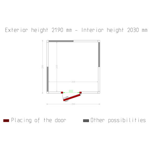 Diamond Komora ISO 80 2590x2590x(h)2190 mm, 11990L Diamond Komora ISO 80 2590x2590x(h)2190 mm, 11990L