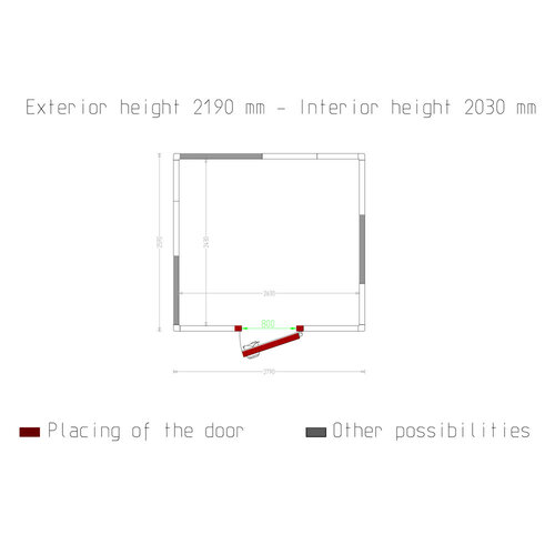 Diamond Komora ISO 80 2790x2590x(h)2190 mm, 12970L