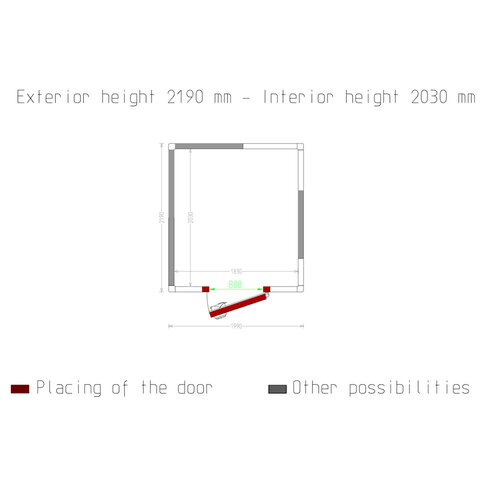 Diamond Komora ISO 80 2190x1990x(h)2190 mm, 7540L