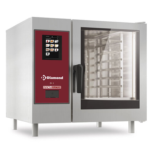 Diamond Piec konwekcyjno-parowy 6x GN 1/1 gazowy 12 kW z automatycznym czyszczeniem Diamond Piec konwekcyjno-parowy 6x GN 1/1 gazowy 12 kW z automatycznym czyszczeniem