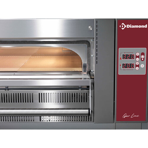 Diamond Piec 1-komorowy do pizzy, gazowy 18,5kW, 1080x720x(h)185 mm, 2xØ500 mm Diamond Piec 1-komorowy do pizzy, gazowy 18,5kW, 1080x720x(h)185 mm, 2xØ500 mm