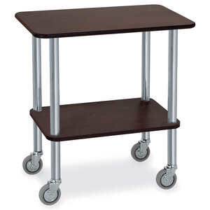 Diamond Wózek na kółkach | 2-poziomowy | 710x460x(h)780 mm, chromowane nogi, wenge Diamond Wózek na kółkach | 2-poziomowy | 710x460x(h)780 mm, chromowane nogi, wenge