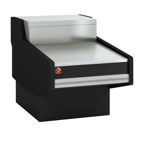 Diamond Element kasowy ze schowkiem 1215x800x(h)940mm, czarny Diamond Element kasowy ze schowkiem 1215x800x(h)940mm, czarny
