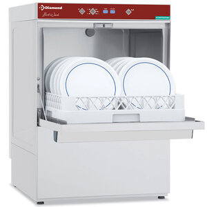 Diamond Zmywarka podblatowa 500x500 mm, 20-30 koszy/h, 5,4kW pompa wspomagająca płukanie i pompą spustową Diamond Zmywarka podblatowa 500x500 mm, 20-30 koszy/h, 5,4kW pompa wspomagająca płukanie i pompą spustową
