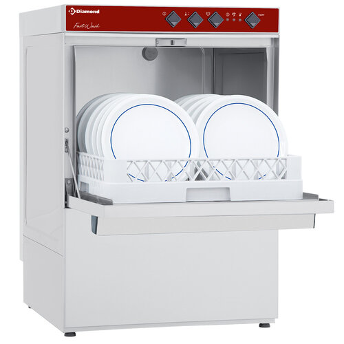 Diamond Zmywarka podblatowa 500x500 mm, 30-60 koszy/h, 5,4kW ze zmiekczaczem wody Diamond Zmywarka podblatowa 500x500 mm, 30-60 koszy/h, 5,4kW ze zmiekczaczem wody