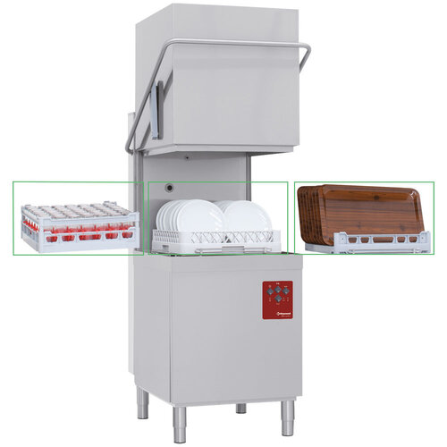 Diamond Zmywarka kapturowa 500x500 mm, 20-30 koszy/h, 6,5kW pompa wspomagająca płukanie i pompą spustową Diamond Zmywarka kapturowa 500x500 mm, 20-30 koszy/h, 6,5kW pompa wspomagająca płukanie i pompą spustową