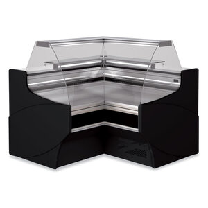 Diamond Lada chłodnicza, narożnikowa, szyba gięta od 0 do 5°C, 1352x1352x(h)1310 mm, wentylowana, czarna Diamond Lada chłodnicza, narożnikowa, szyba gięta od 0 do 5°C, 1352x1352x(h)1310 mm, wentylowana, czarna