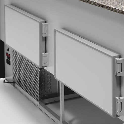 Diamond Lada chłodnicza, szyba gięta 910x3000x(h)1280 mm, czarna