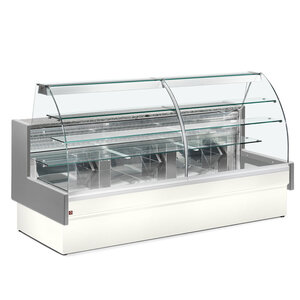 Diamond Lada chłodnicza, szyba gięta od 4 do 6°C, 980x2900x(h)1237 mm, szaro-biała Diamond Lada chłodnicza, szyba gięta od 4 do 6°C, 980x2900x(h)1237 mm, szaro-biała