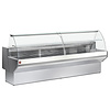Diamond Lada chłodnicza, szyba gięta od 4 do 6°C, 910x1500x(h)1280 mm, szaro-biała