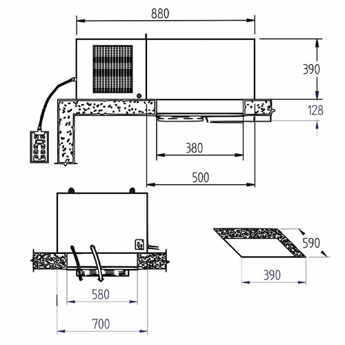 Diamond Agregat chłodniczy od -5 do 5°C, 0.89kW Diamond Agregat chłodniczy od -5 do 5°C, 0.89kW