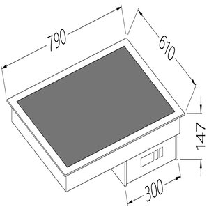 Diamond Płyta grzewcza od 30 do 120°C, 2x 1/1 GN, 0,9kW, czarna Diamond Płyta grzewcza od 30 do 120°C, 2x 1/1 GN, 0,9kW, czarna