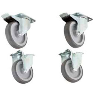 Diamond Zestaw 4 kółek, 2 z hamulcem do podparcia i szafki Diamond Zestaw 4 kółek, 2 z hamulcem do podparcia i szafki