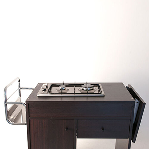 Diamond Wózek Flambé, 2 palniki gazowe, Wenge Diamond Wózek Flambé, 2 palniki gazowe, Wenge