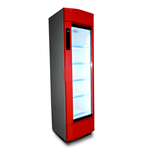 XXLselect Szafa chłodnicza przeszklona 210 L, 0 °C do +10 °C, czerwona XXLselect Szafa chłodnicza przeszklona 210 L, 0 °C do +10 °C, czerwona