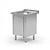 INOXI Table with sink and cabinet with hinged doors | 600x600 mm
