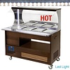 Diamond Bain-marie warm wall buffet 4x GN1/1-150 (Wengé wood) Diamond Bain-marie warm wall buffet 4x GN1/1-150 (Wengé wood)