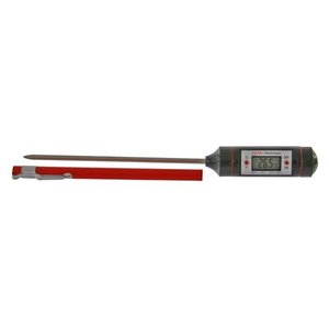 TOM-GAST Digital Food Thermometer, -50°C to 200°C, Black with Red clips