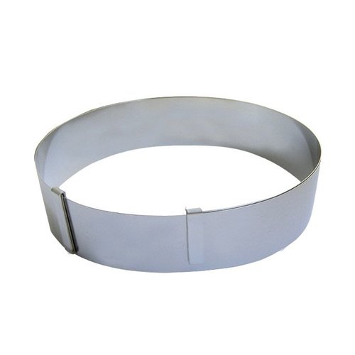 de BUYER Supple stainless steel giant extensible ring 18 to 36 cm, 4.5 cm height DE BUYER de BUYER Supple stainless steel giant extensible ring 18 to 36 cm, 4.5 cm height DE BUYER