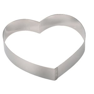 de BUYER Stainless steel ring heart, width 180 mm, 40 mm height DE BUYER de BUYER Stainless steel ring heart, width 180 mm, 40 mm height DE BUYER