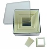 de BUYER Box of 9 plastic plain square cutters DE BUYER