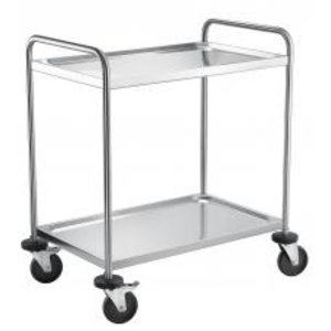 TOM-GAST Stainless Steel 2 Tier Service Trolley 950 x 900 x 600 mm