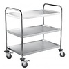 TOM-GAST Stainless Steel 3 Tier Service Trolley 950 x 855 x 530 mm
