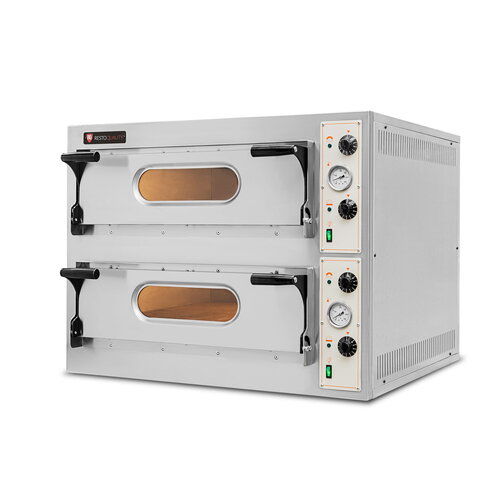 Resto Quality Double Deck Electric Pizza Oven 9,4 kW, 8 x Ø 32 cm Resto Quality Double Deck Electric Pizza Oven 9,4 kW, 8 x Ø 32 cm