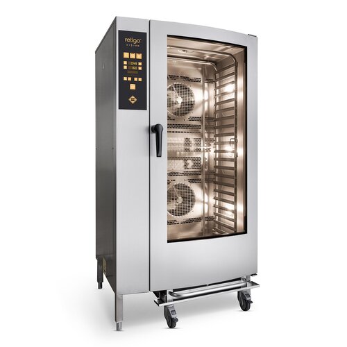 Retigo Piec konwekcyjno-parowy 20 x GN 1/1 elektryczny, 37,1 kW, natryskowy z myciem Retigo Piec konwekcyjno-parowy 20 x GN 1/1 elektryczny, 37,1 kW, natryskowy z myciem