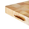 Vogue OUTLET - Deska do krojenia z drewna 455 x 305 mm beżowa z uchwytem