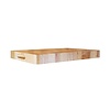 Vogue OUTLET - Deska do krojenia z drewna 455 x 305 mm beżowa z uchwytem